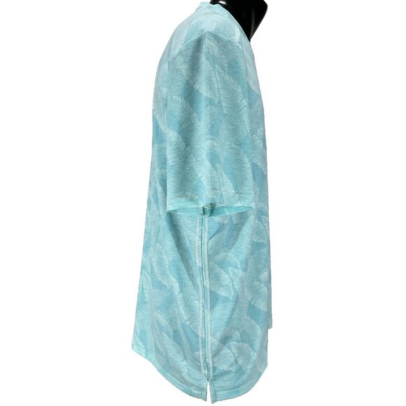 Tommy Bahama Men’s Medium Riviera Azure Grande Fronde IslandZone V-Neck Tee - Picture 3 of 6